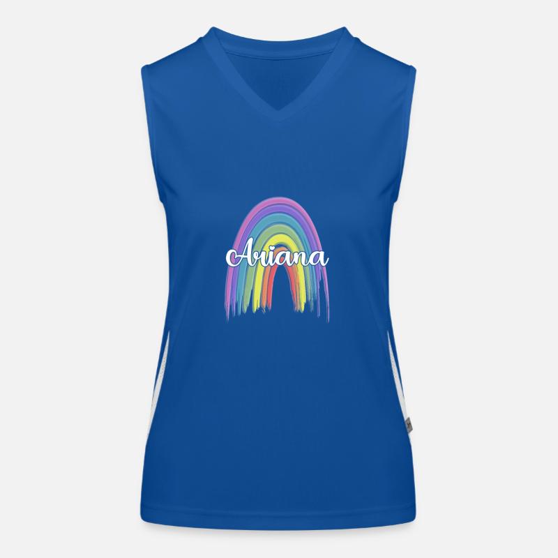 ARIANA Rainbow Cursive Women's Functional Contrast Tank Top