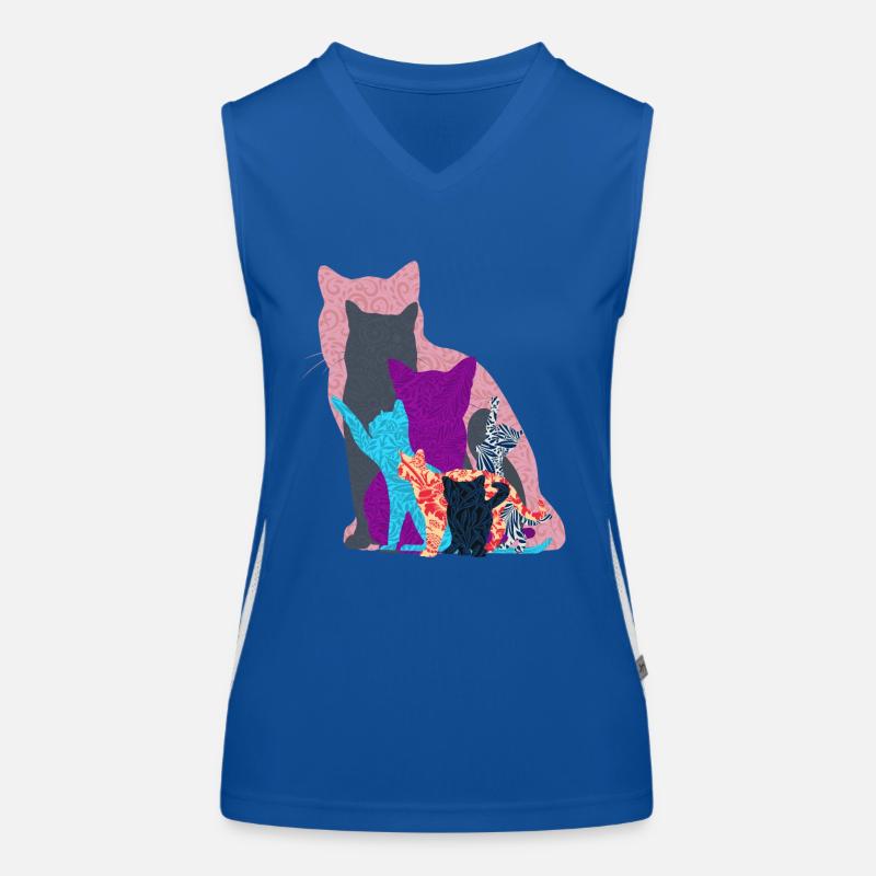 Collage de chat Débardeur respirant contrasté Femme