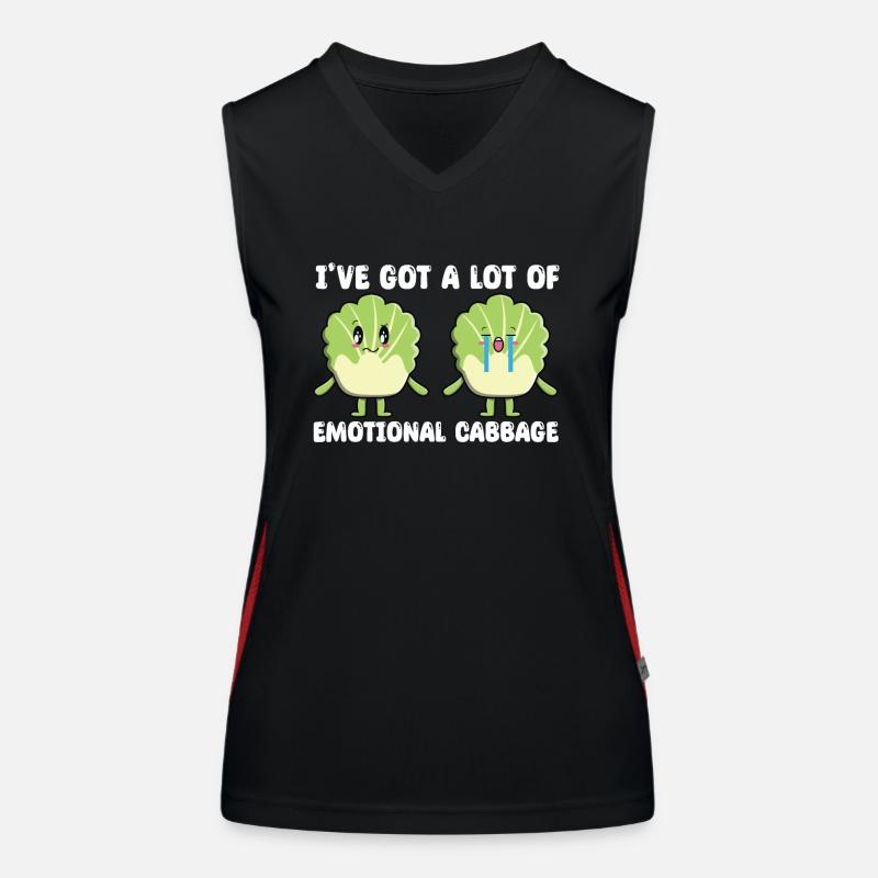 Funny Cabbage Gift Women's Functional Contrast Tank Top