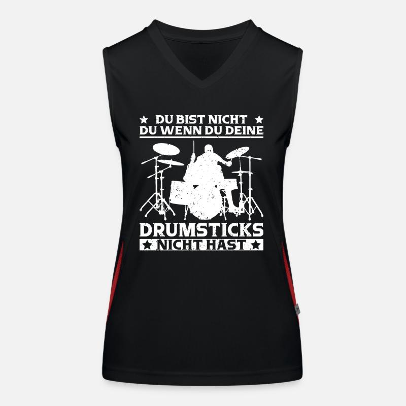 Drummer Drumsticks Schlagzeug Musiker Funktionelles Kontrast-Tank Top für Frauen