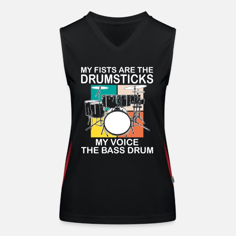 Drummer Drumsticks Schlagzeug Musiker Funktionelles Kontrast-Tank Top für Frauen