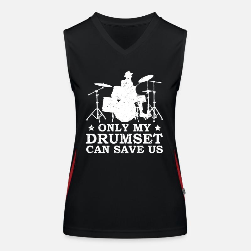 Drummer Drumsticks Schlagzeug Musiker Funktionelles Kontrast-Tank Top für Frauen