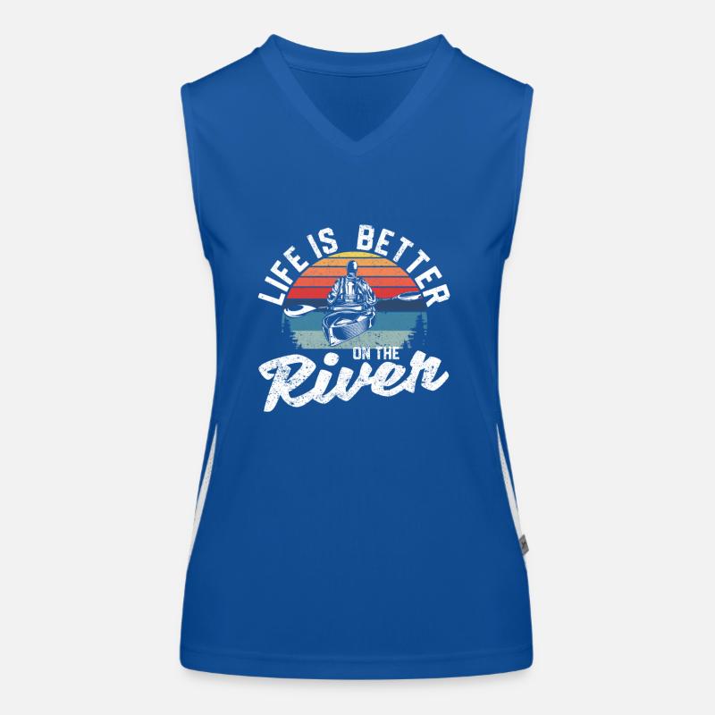 Fun Rowing Canoe Kayak Team Life Women's Functional Contrast Tank Top