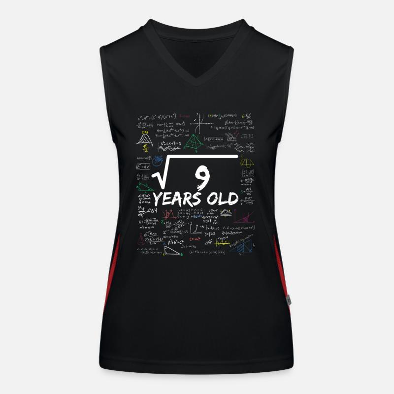 Square Root of 9 3RD Funny Math Birthday Women's Functional Contrast Tank Top