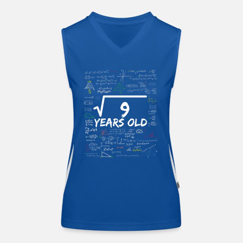 Square Root of 9 3RD Funny Math Birthday Women's Functional Contrast Tank Top