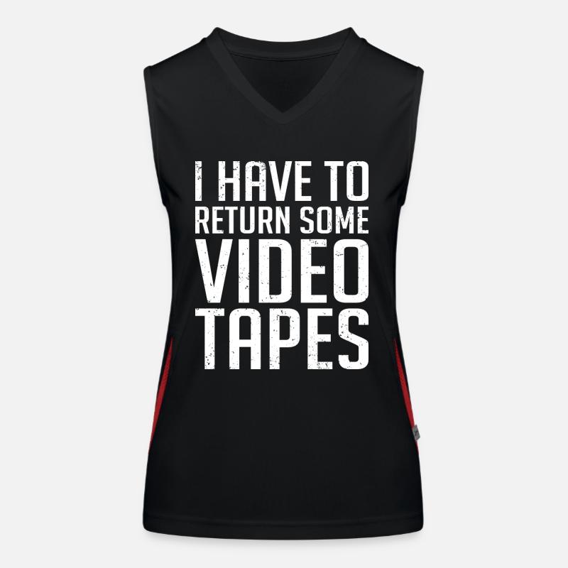Videokassette Tape Neunziger Geschenk Funktionelles Kontrast-Tank Top für Frauen