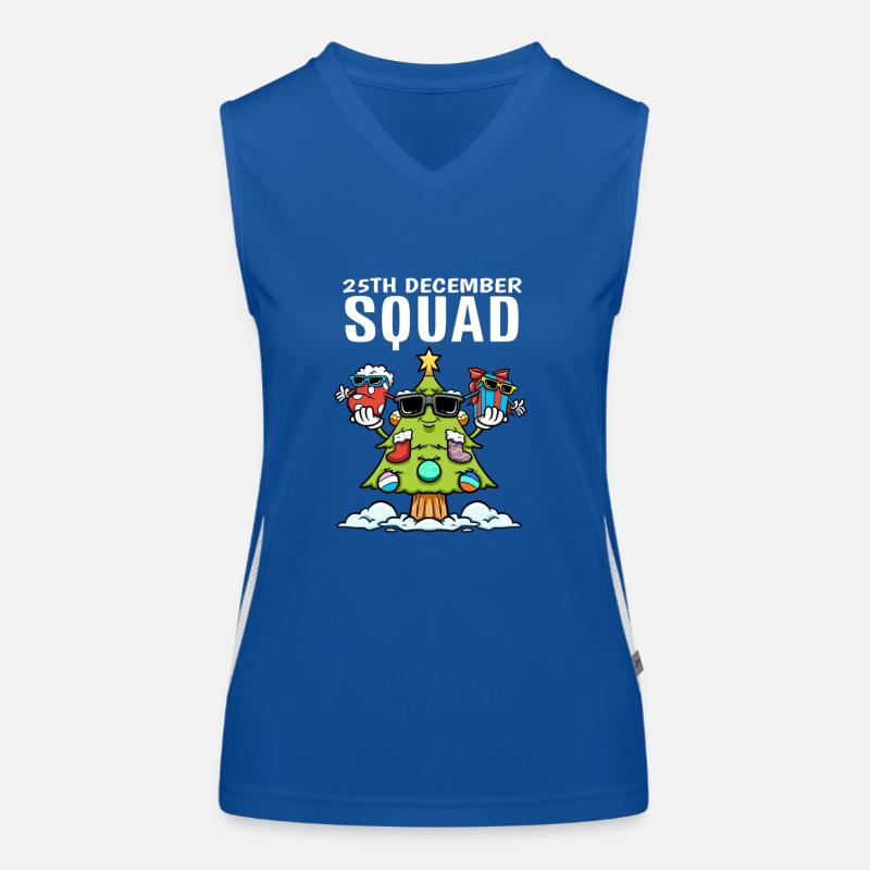 25th December Squad Sock Christmas Tree Gift Women's Functional Contrast Tank Top