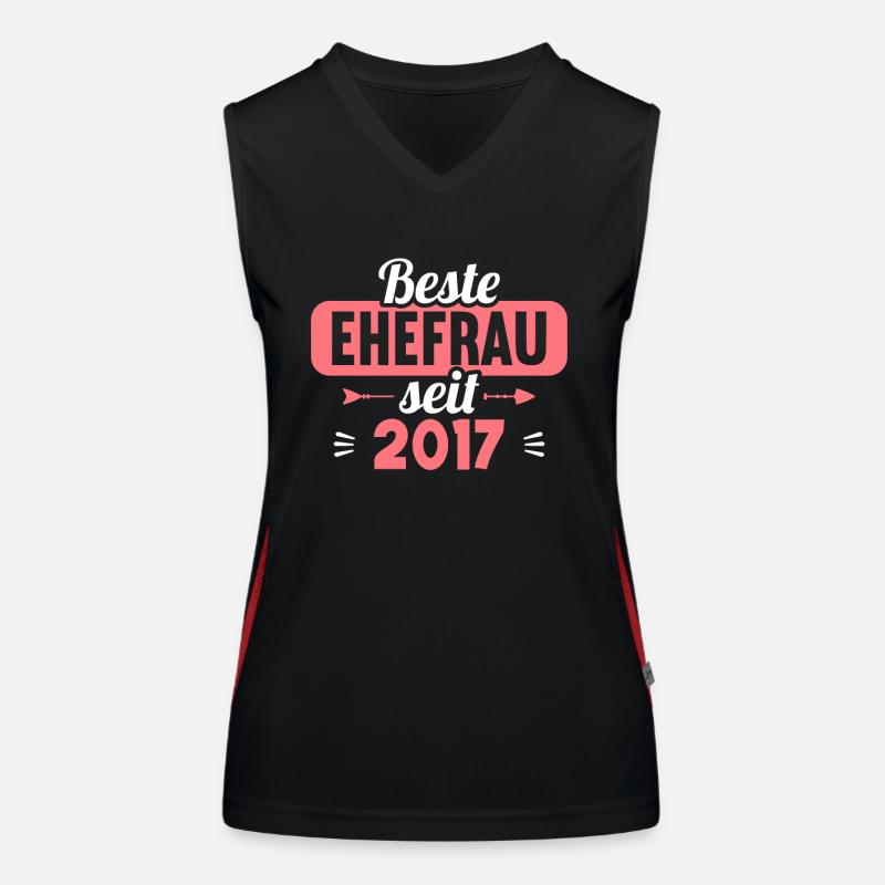Beste Ehefrau Bester Ehemann seit 2017 Funktionelles Kontrast-Tank Top für Frauen