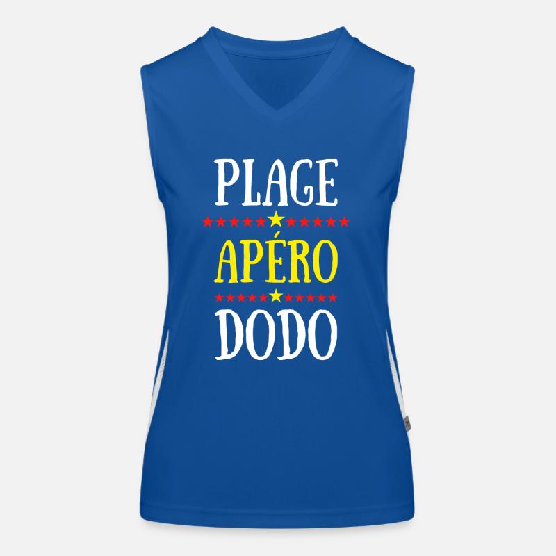 plage apéro dodo Débardeur respirant contrasté Femme