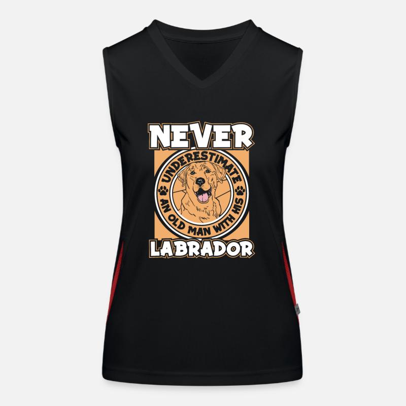 Labrador Hund Funktionelles Kontrast-Tank Top für Frauen