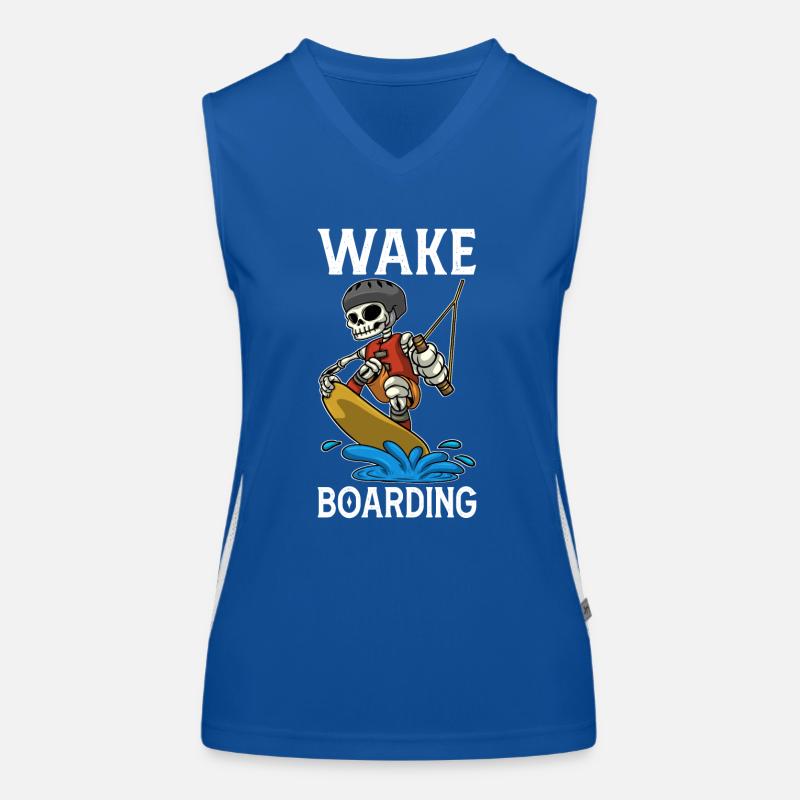 Wakeboarder Skeleton sur le wakeboard Débardeur respirant contrasté Femme