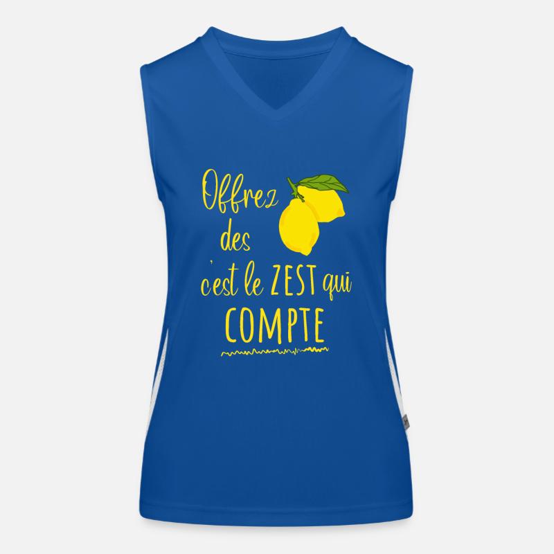 Offrez des citrons c est le zest qui compte Débardeur respirant contrasté Femme