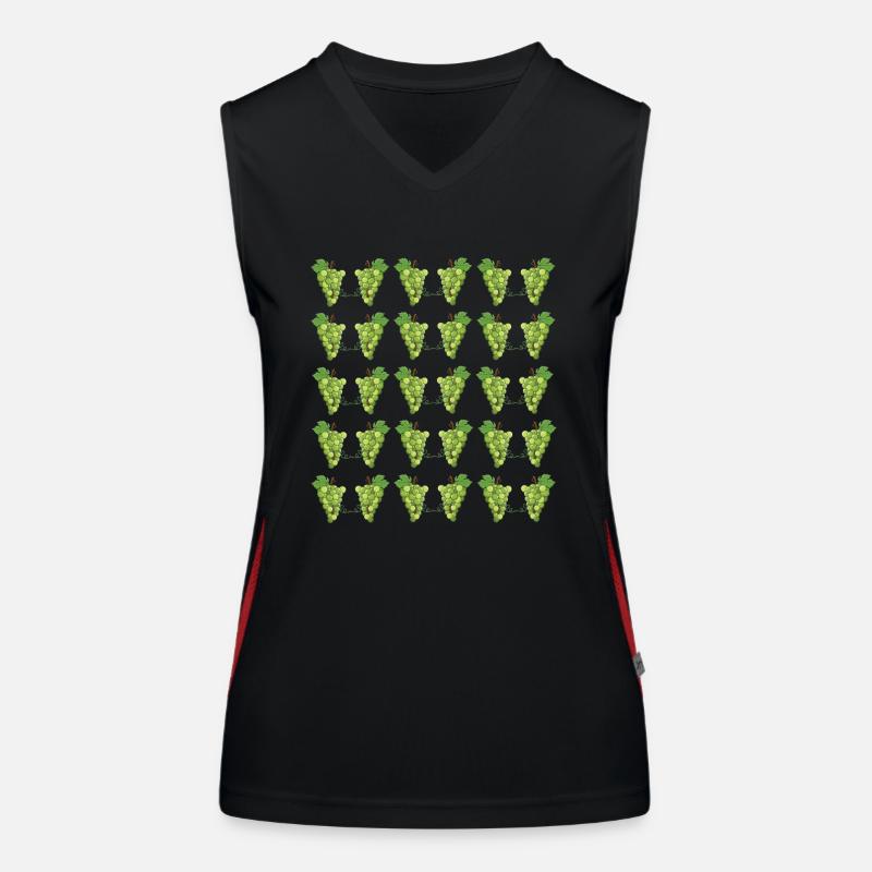Grüne Trauben Funktionelles Kontrast-Tank Top für Frauen