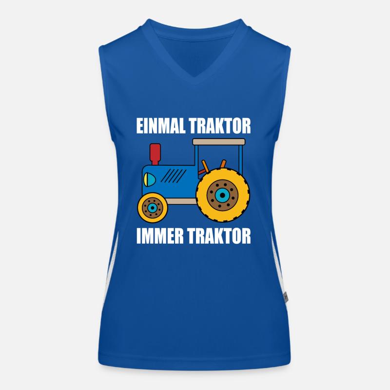 einmal Traktor immer Traktor Funktionelles Kontrast-Tank Top für Frauen