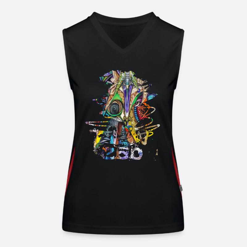Graffiti art graffiti style graffiti Splash - Women's Functional Contrast Tank Top - black/red