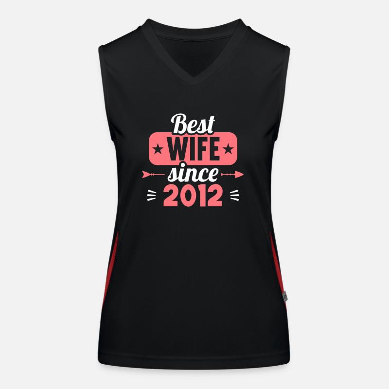 Beste Ehefrau Bester Ehemann seit 2012 Funktionelles Kontrast-Tank Top für Frauen