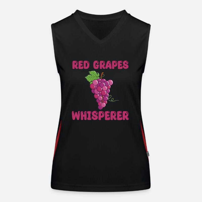 Chuchoteur de raisin rouge Débardeur respirant contrasté Femme
