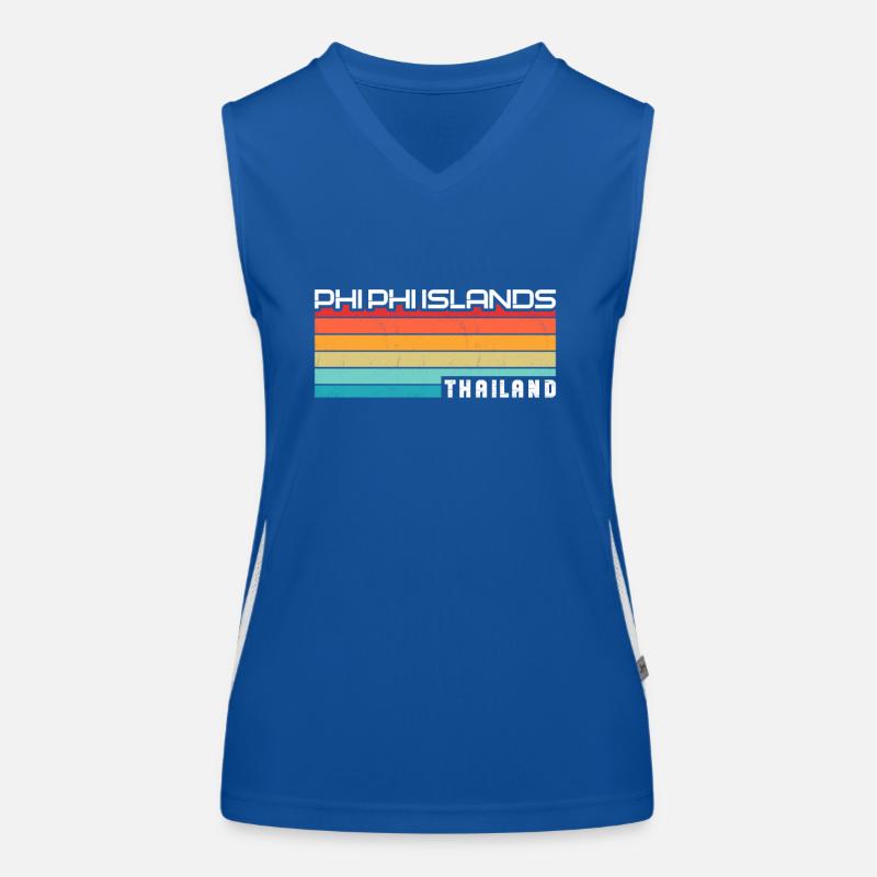 Vintage Thailand Asia Sunset Phi Phi Islands Funktionelles Kontrast-Tank Top für Frauen