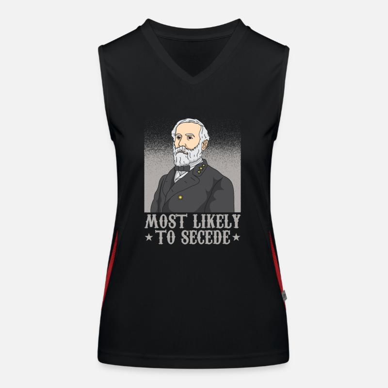 ROBERT E. LEE / US CIVIL WAR: Most Likely To Seced Funktionelles Kontrast-Tank Top für Frauen