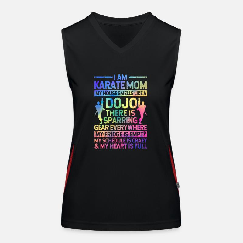 Ich bin eine Karate-Mutter Japanische Mutter Kampf Funktionelles Kontrast-Tank Top für Frauen