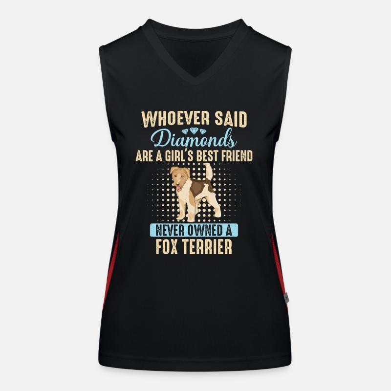 Fox Terrier Dog Women's Functional Contrast Tank Top