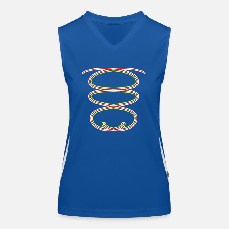 drawing 2 white Women's Functional Contrast Tank Top