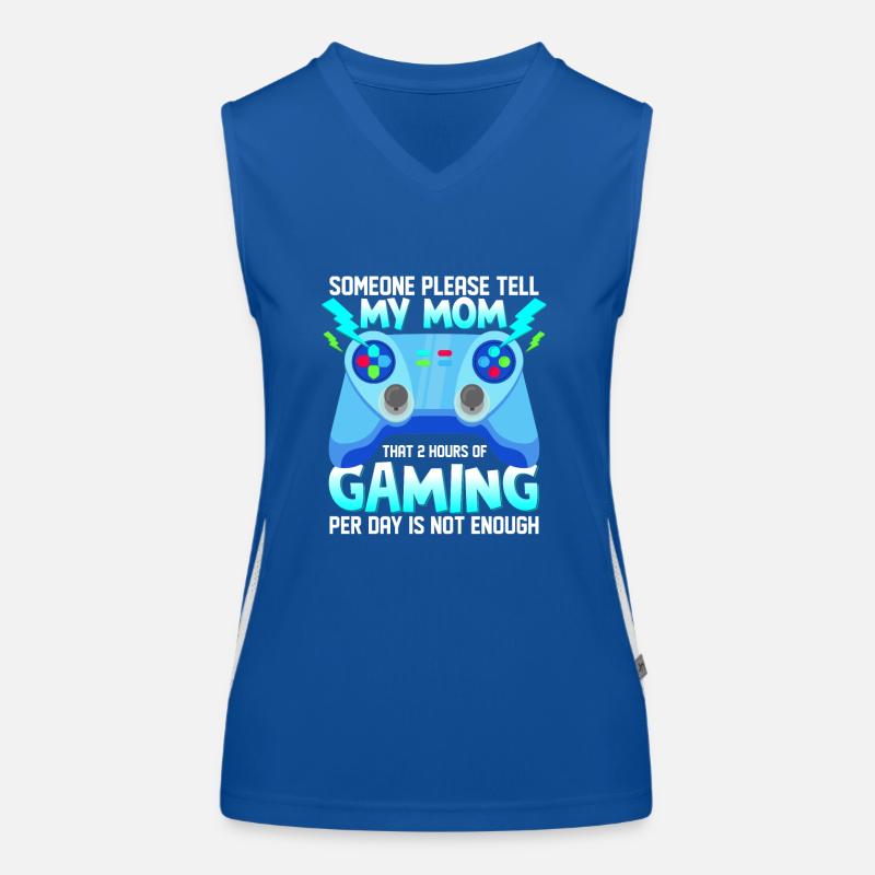 S’il vous plaît dites à ma mère que 2 heures de jeu ne suffisent pas Débardeur respirant contrasté Femme