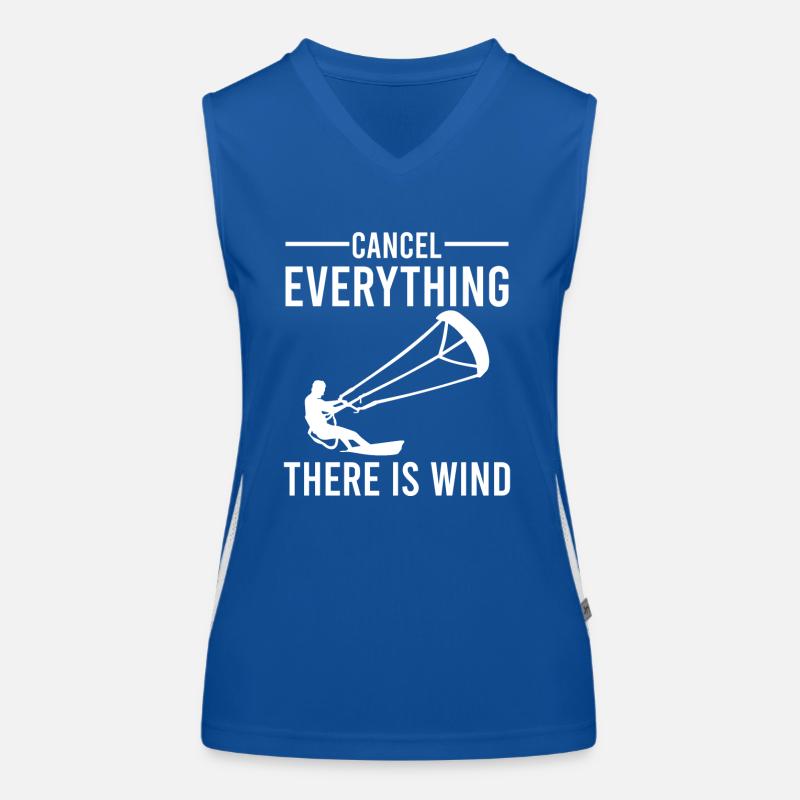 Cancel Everything There Is Wind - Kitesurfing Funktionelles Kontrast-Tank Top für Frauen