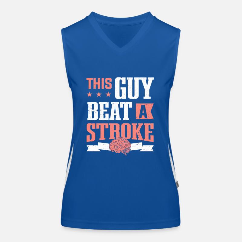 Dieser Typ schlug einen Schlaganfall-Schlaganfall-Überlebenden Funktionelles Kontrast-Tank Top für Frauen