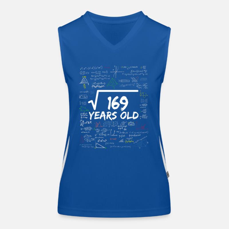 Square Root of 169 13TH Funny Math Birthday Funktionelles Kontrast-Tank Top für Frauen