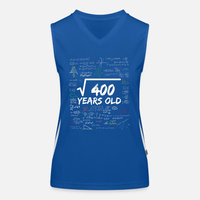 Square Root of 400 20TH Funny Math Birthday Women's Functional Contrast Tank Top