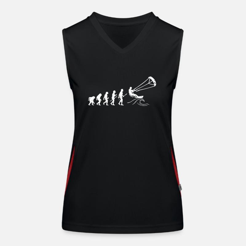 Fun Kitesurf Kite Surf Evolution Débardeur respirant contrasté Femme