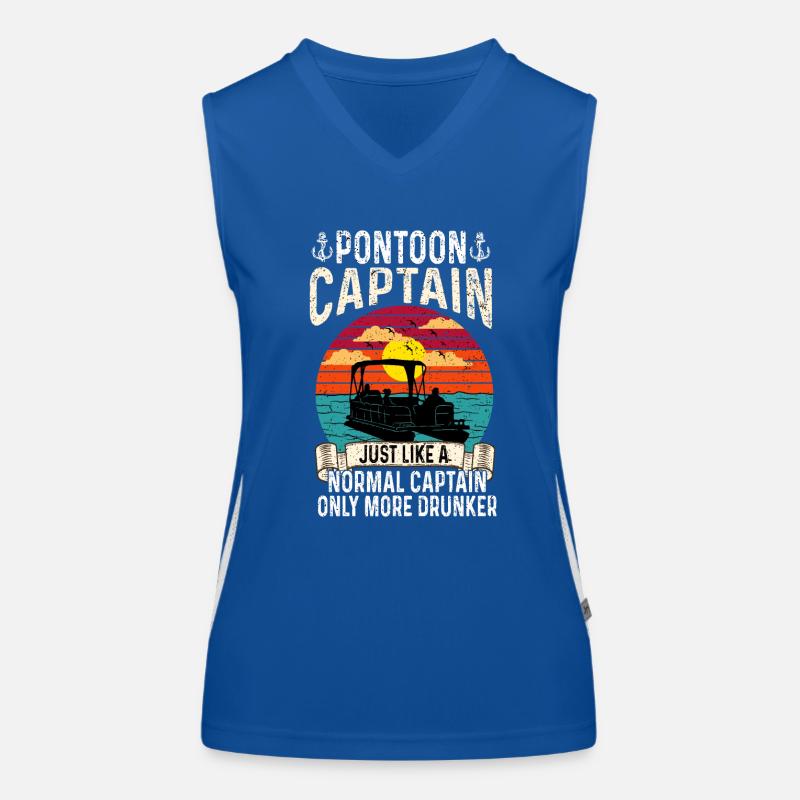 Capitaine de ponton comme un été de navigation sur le lac Débardeur respirant contrasté Femme