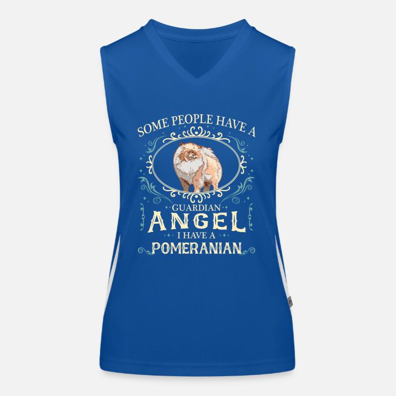Pomeranian Hund Hundehalter Funktionelles Kontrast-Tank Top für Frauen