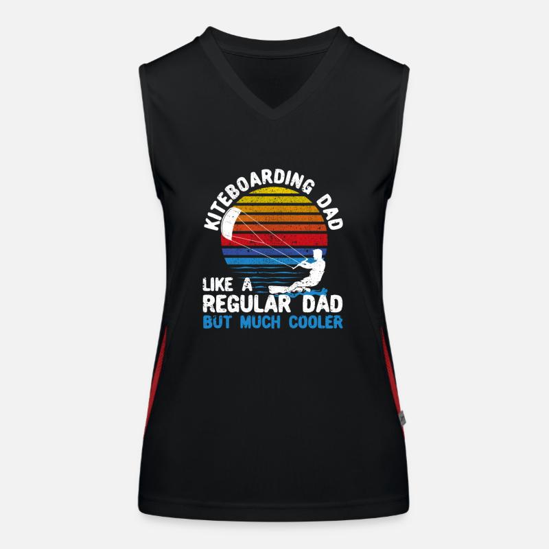 Fun Surfing Kite Surfer Father's Day Kiteboarding Women's Functional Contrast Tank Top