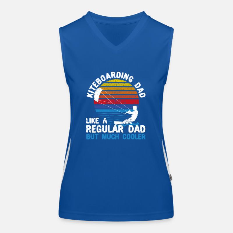 Fun Surfing Kite Surfer Father's Day Kiteboarding Women's Functional Contrast Tank Top