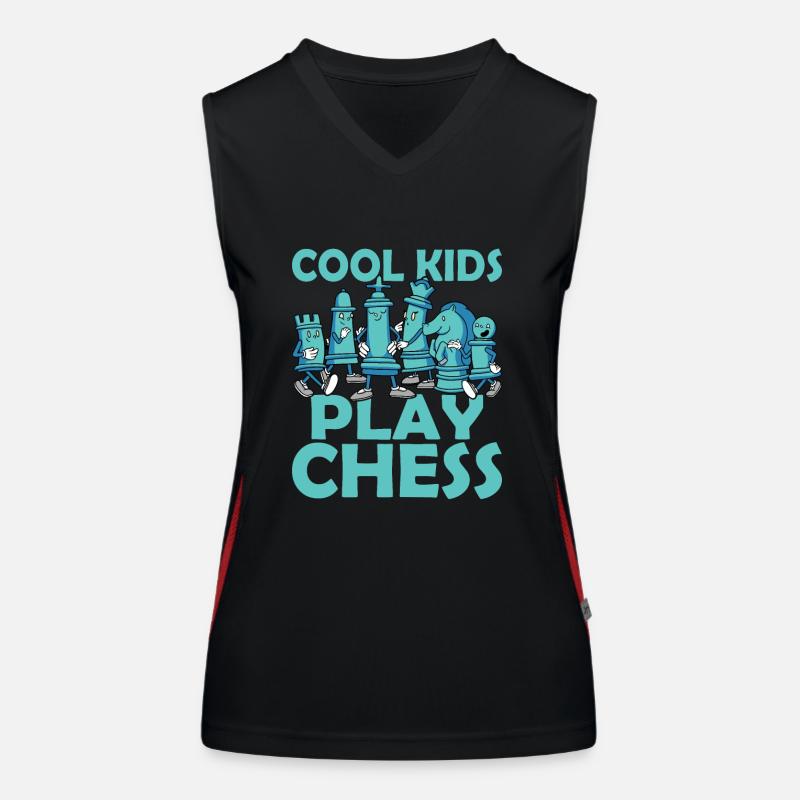 Cool Kids Play Chess Chess Board Chess Player Funktionelles Kontrast-Tank Top für Frauen