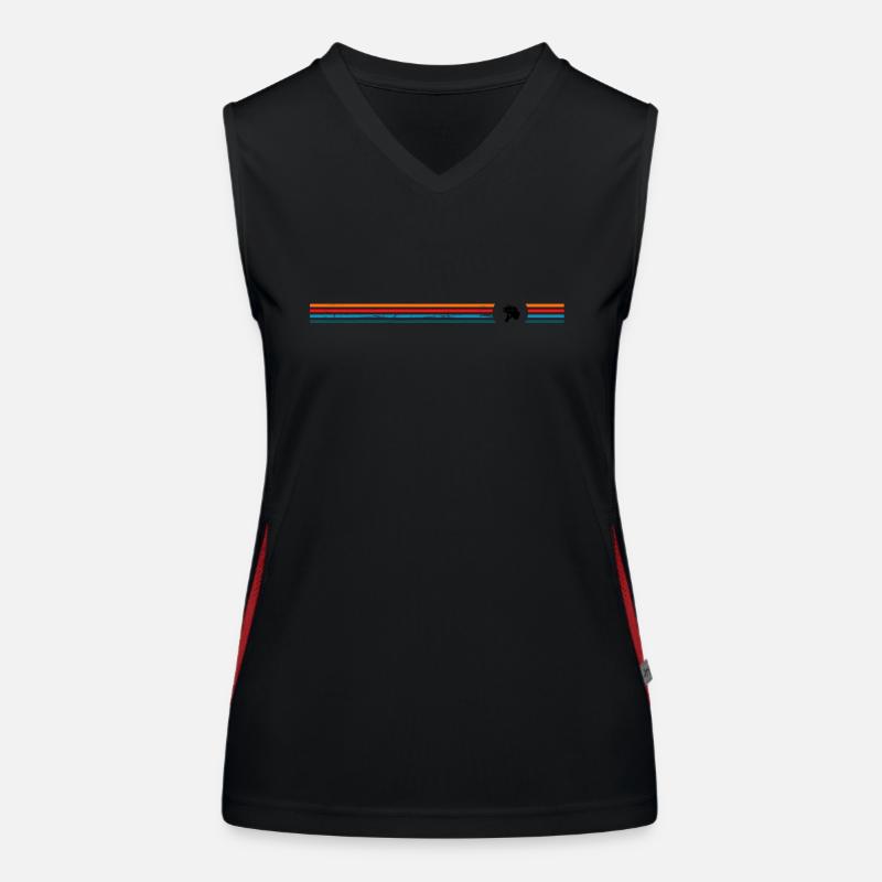 Broccoli Vegan Lover Retro Healthy Gift idea Funktionelles Kontrast-Tank Top für Frauen