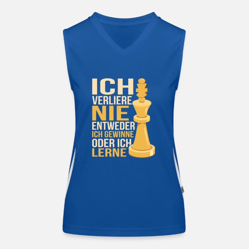 Ich verliere nie. Entweder ich gewinne oder ich le Funktionelles Kontrast-Tank Top für Frauen