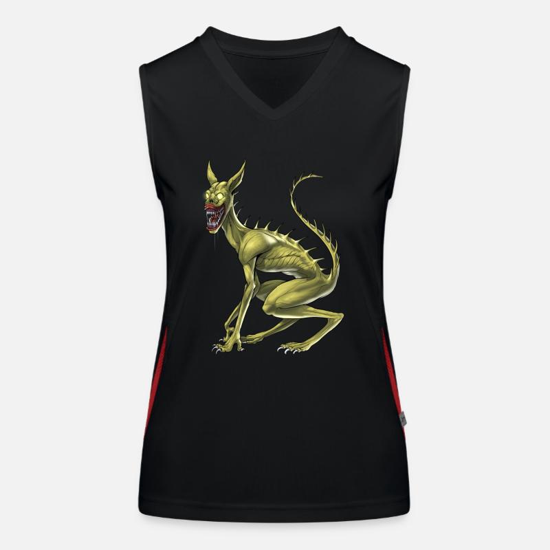 Monstre cryptide Chupacabra Débardeur respirant contrasté Femme