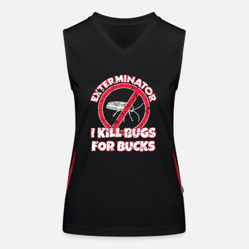 Kammerjäger I Kill Bugs For Bucks Exterminator Débardeur respirant contrasté Femme