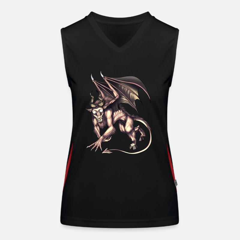 Jersey Devil Cryptid Creature Women's Functional Contrast Tank Top