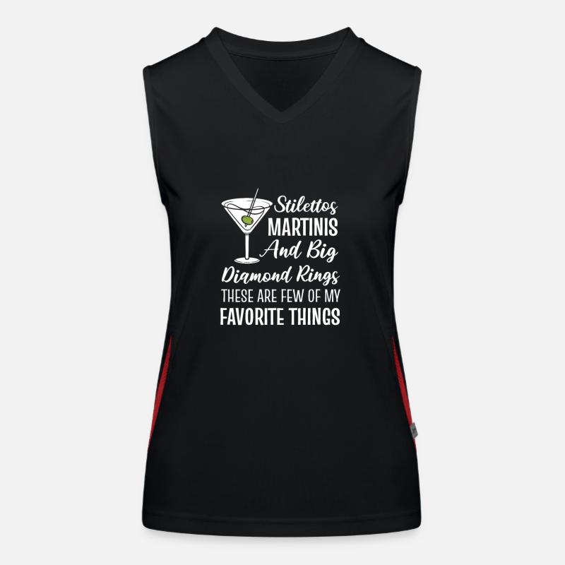 Stilettos, Martinis and Big Diamond Rings Women's Functional Contrast Tank Top