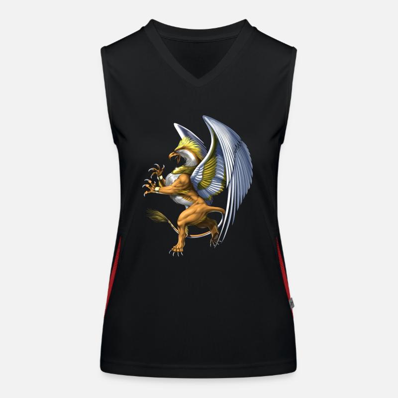 Greek Mythology Creature Griffin Women's Functional Contrast Tank Top