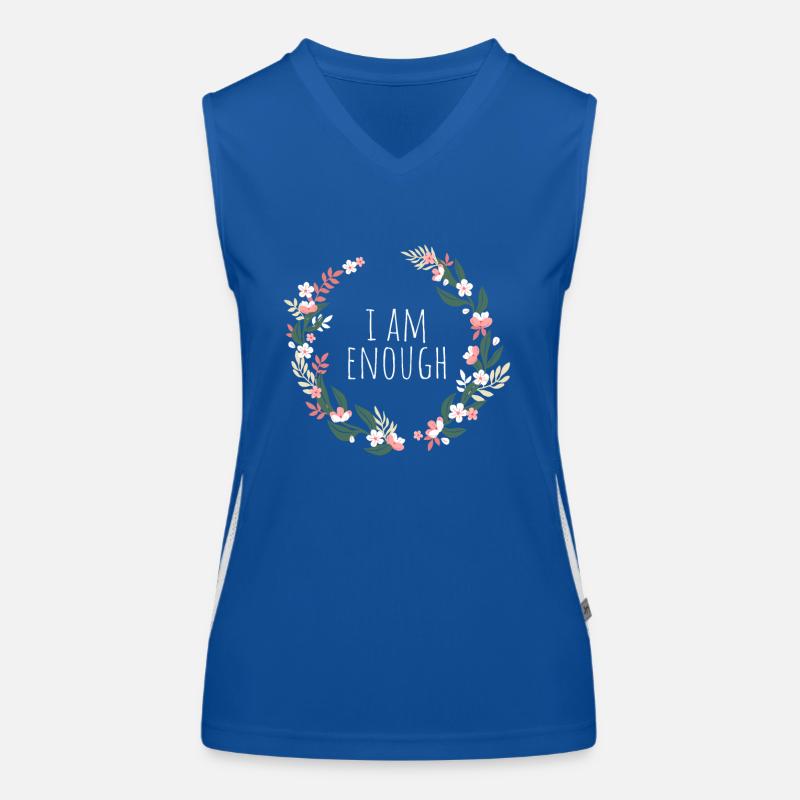 I Am Enough Ich Bin Genug Affirmation Achtsamkeit Funktionelles Kontrast-Tank Top für Frauen