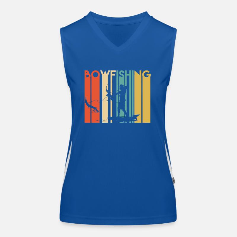 Retro Bogenfischen Funktionelles Kontrast-Tank Top für Frauen