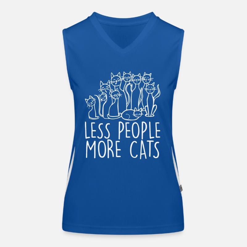 Moins de gens Plus de chats Débardeur respirant contrasté Femme