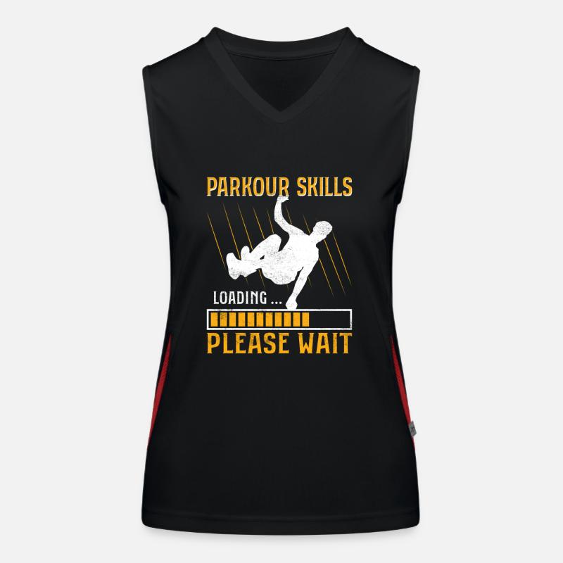 Parkour Skills Loading ... Please Wait Traceur Fr Women's Functional Contrast Tank Top