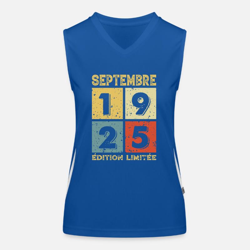 Septembre 1925 Original Idée Cadeau Anniversaire Débardeur respirant contrasté Femme