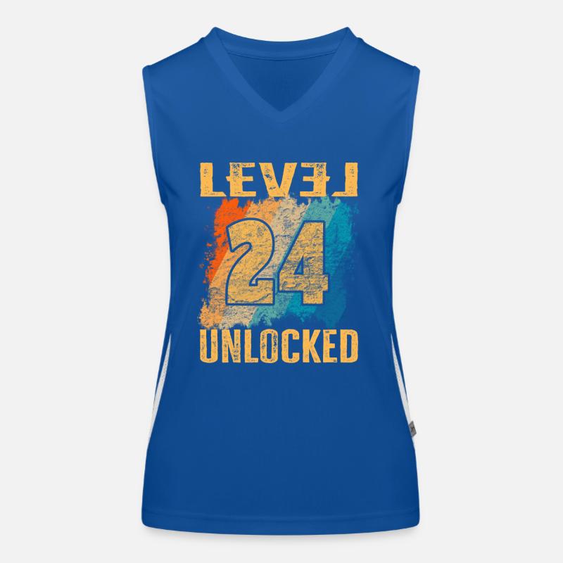 Birthday Gift Level Unlocked 24 years Women's Functional Contrast Tank Top